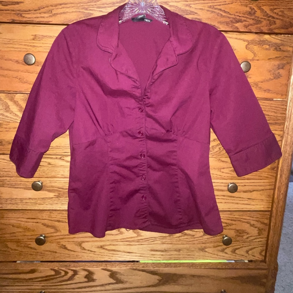 H&M Burgundy Blouse